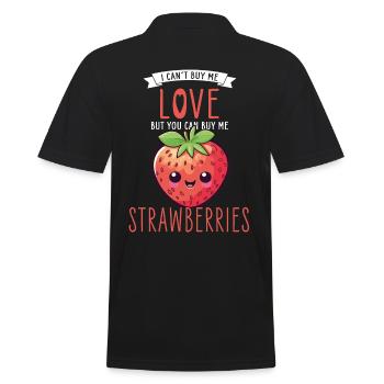 Fraise Kawaii - Polo Homme - noir - Dos - Kai (181cm)