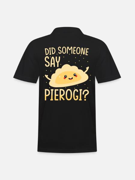 Pierogi dumplings kawaii pierogi - Men's Polo Shirt - black