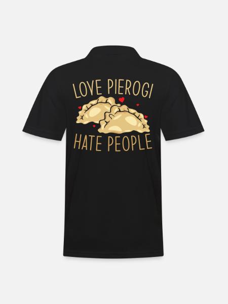 Pierogi dumplings - Men's Polo Shirt - black