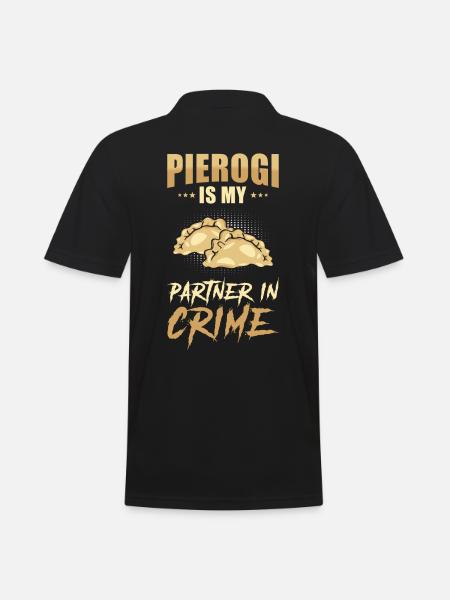 Pierogi dumplings - Men's Polo Shirt - black