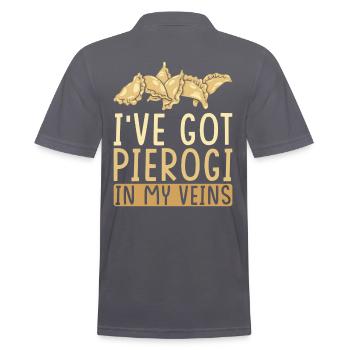 Pierogi dumplings - Men's Polo Shirt - charcoal grey - Back - Nico (186cm)