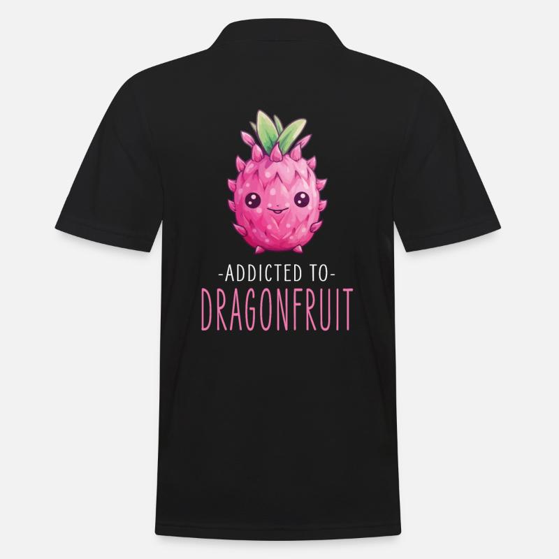 Dragonfruit Kawaii - Männer Poloshirt - Schwarz