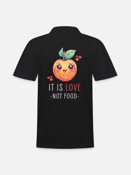 Peach Kawaii - Men's Polo Shirt - black