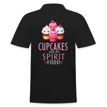 Cupcake Kawaii - Men's Polo Shirt - black - Back - Kai (181cm)