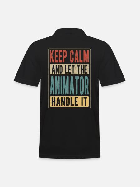 Animator Retro Geschenk - Männer Poloshirt - Schwarz