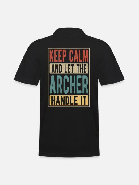 Archer Retro Gift - Men's Polo Shirt - black