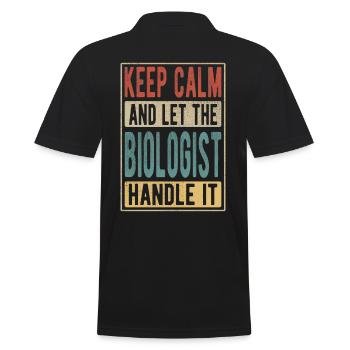 Biologe Retro Geschenk - Männer Poloshirt - Schwarz - Hinten - Kai (181cm)