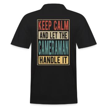 Kameramann Retro Geschenk - Männer Poloshirt - Schwarz - Hinten - Kai (181cm)