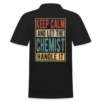 Chemiker Retro Geschenk - Männer Poloshirt - Schwarz - Hinten - Kai (181cm)