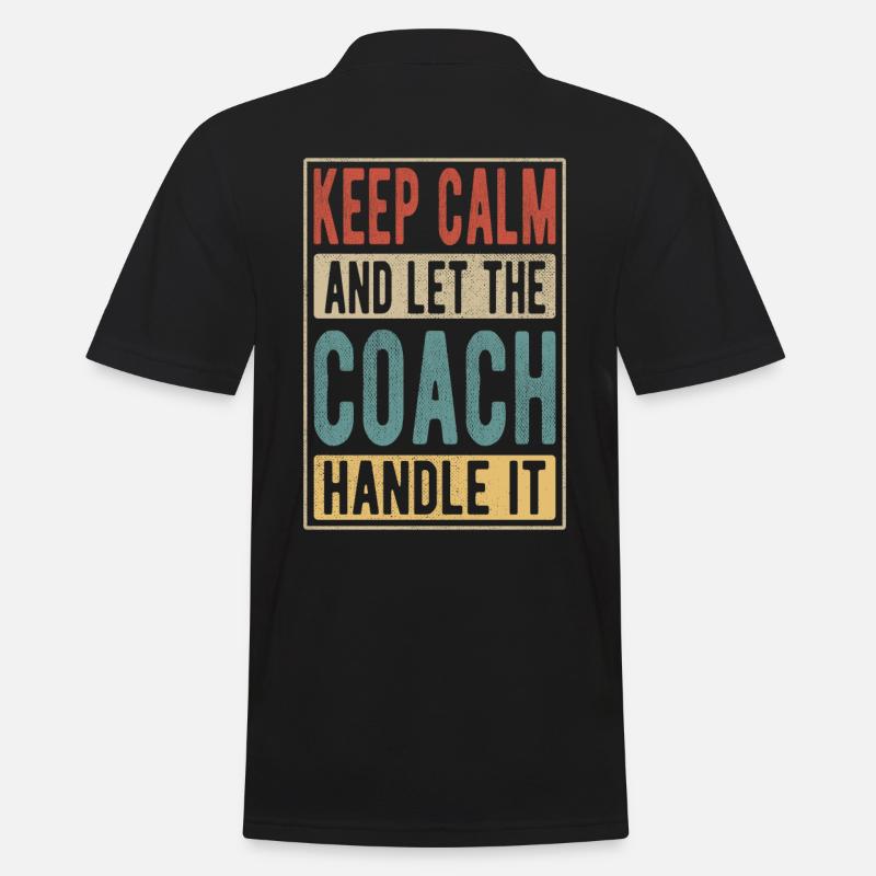 Coach Retro Geschenk - Männer Poloshirt - Schwarz