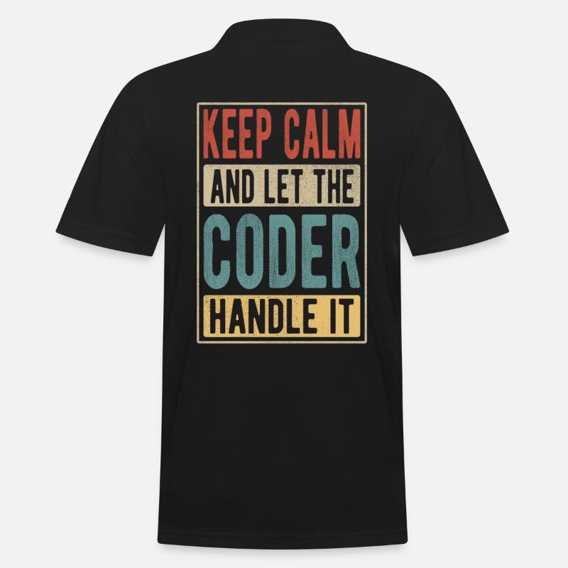 Coder Retro Cadeau - Polo Homme - noir