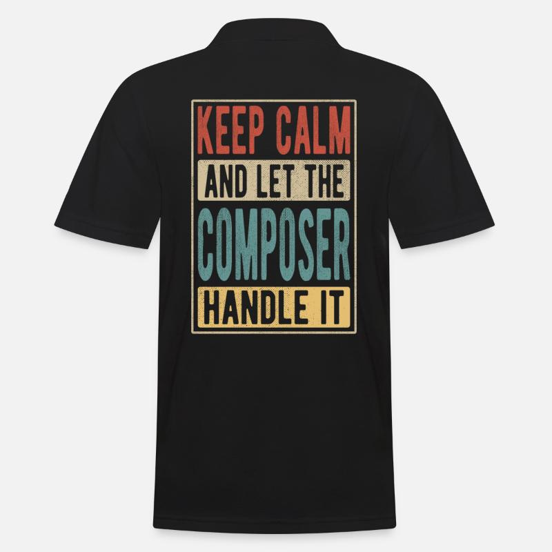 Komponist Retro Geschenk - Männer Poloshirt - Schwarz