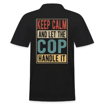 Policier Cadeau rétro - Polo Homme - noir - Dos - Kai (181cm)
