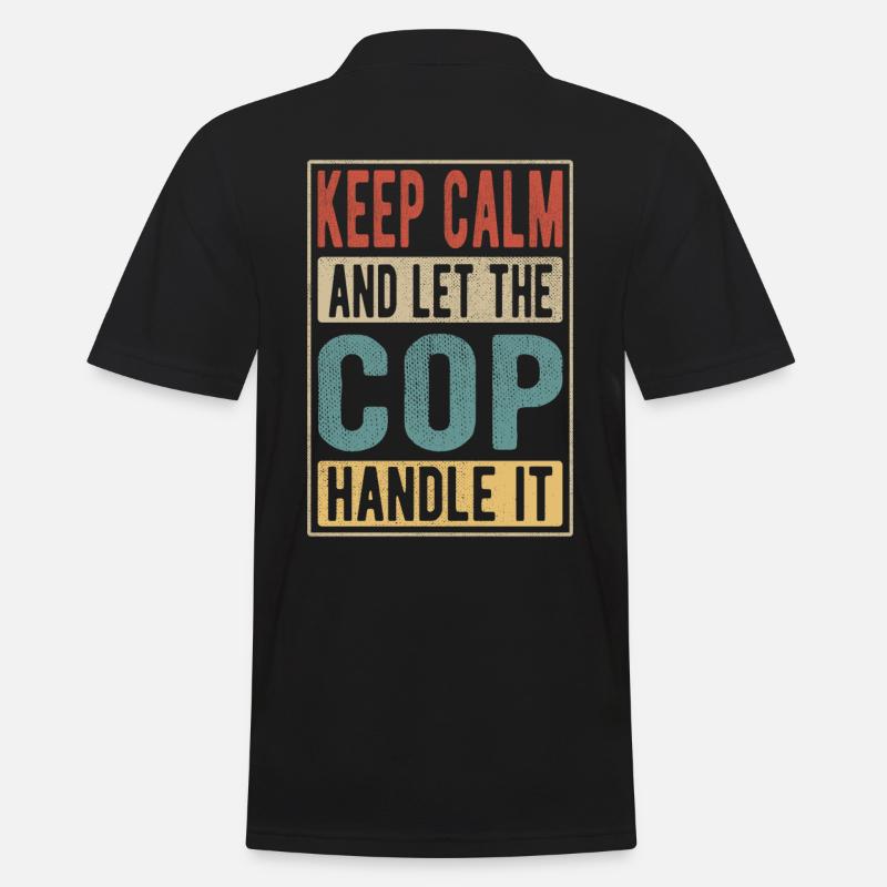 Polizist Retro Geschenk - Männer Poloshirt - Schwarz