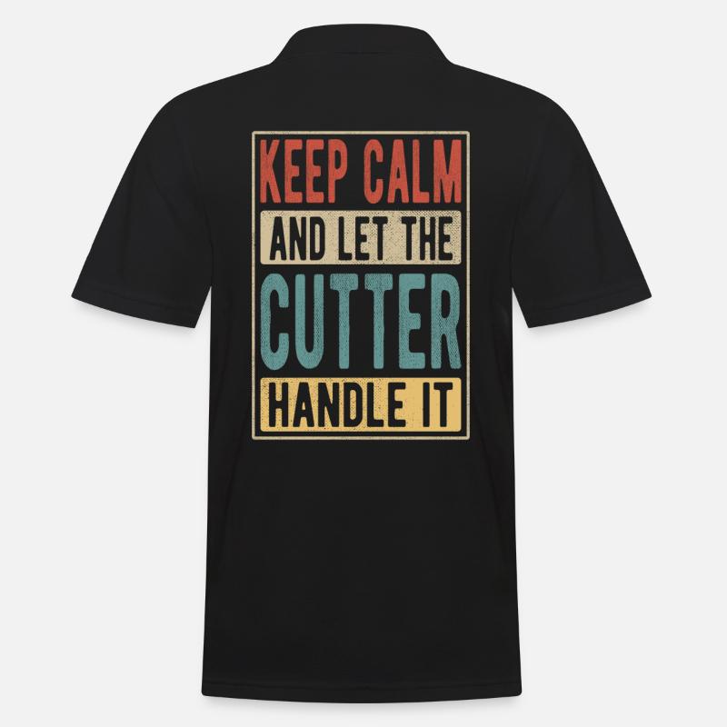 Cutter Retro Geschenk - Männer Poloshirt - Schwarz