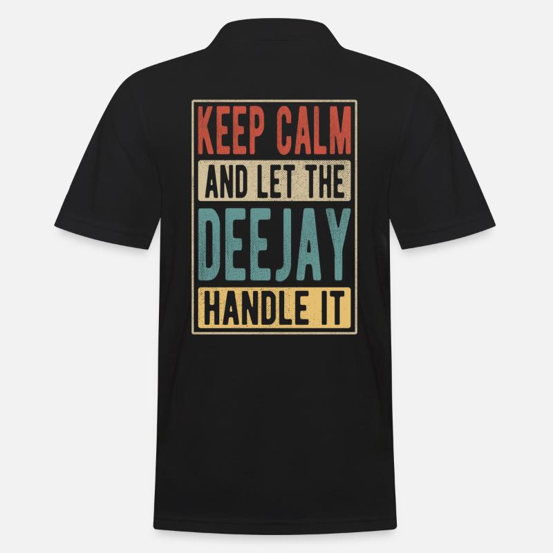 Deejay Retro Geschenk - Männer Poloshirt - Schwarz