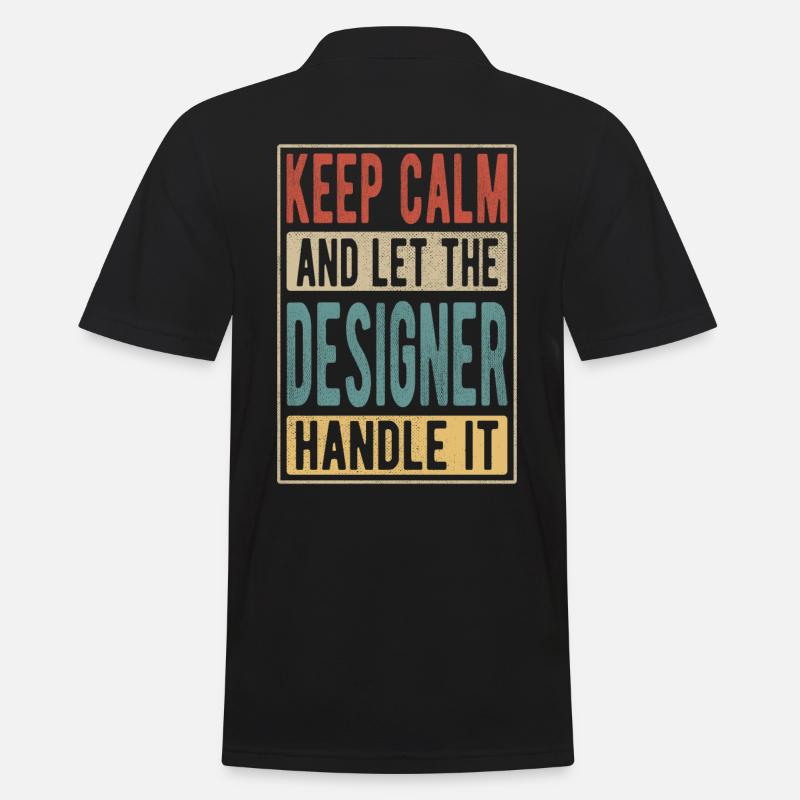 Designer Retro Geschenk - Männer Poloshirt - Schwarz