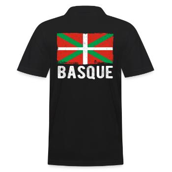 Pays Basque Drapeau Basque - Polo Homme - noir - Dos - Kai (181cm)