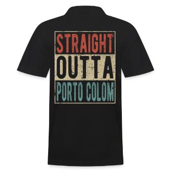 Straight Outta Porto Colom - Männer Poloshirt - Schwarz - Hinten - Kai (181cm)