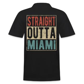 Straight Outta Miami - Polo Homme - noir - Dos - Kai (181cm)