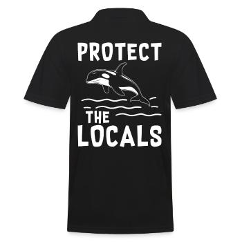 Orca Killer Wal Schutz Meereschützer - Männer Poloshirt - Schwarz - Hinten - Kai (181cm)