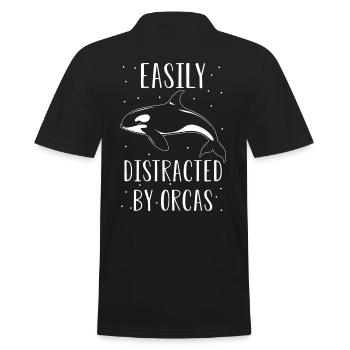 Orca Wal Spruch - Männer Poloshirt - Schwarz - Hinten - Kai (181cm)