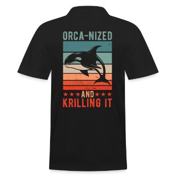 Orca-nisé et krilling - Polo Homme - noir - Dos - Kai (181cm)