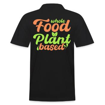 Aliments entiers à base de plantes, végétaliens - Polo Homme - noir - Dos - Kai (181cm)