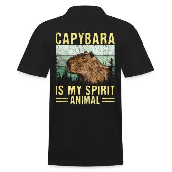 Capybara est mon animal spirituel - Polo Homme - noir - Dos - Kai (181cm)