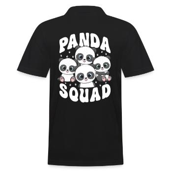 Panda Trupp - Männer Poloshirt - Schwarz - Hinten - Kai (181cm)