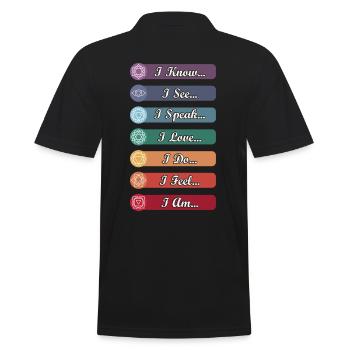 Symboles de chakra de yoga - Polo Homme - noir - Dos - Kai (181cm)