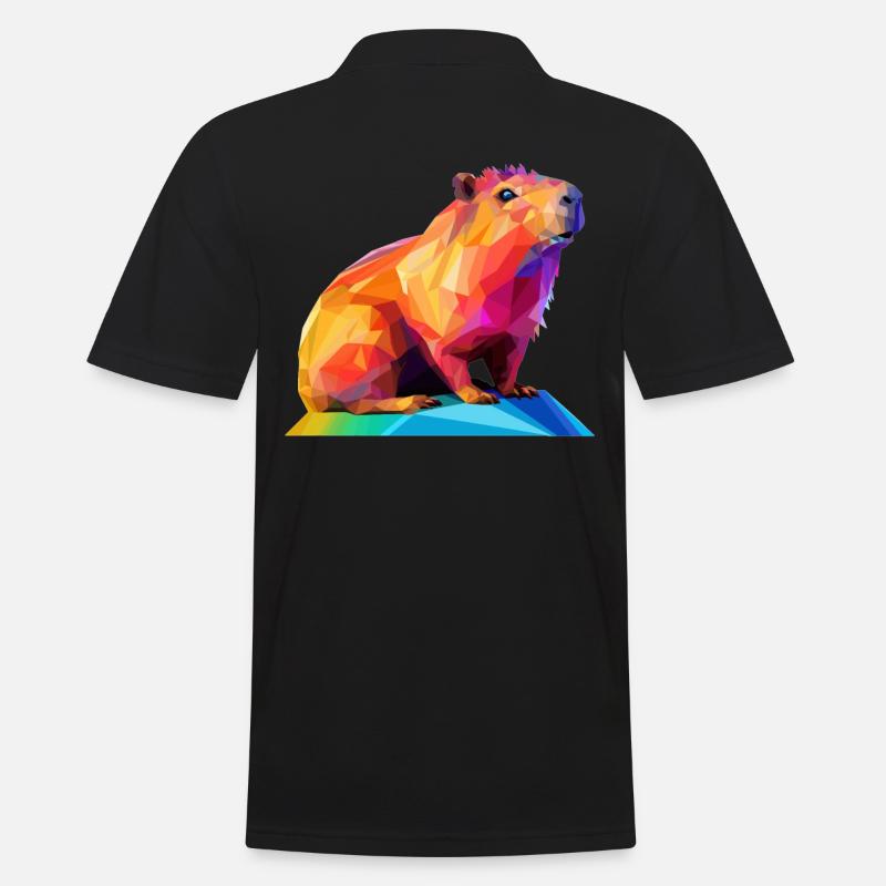 Conception de polygones bas Capybara - Polo Homme - noir