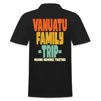 Vanuatu Family Trip Urlaub - Männer Poloshirt - Schwarz - Hinten - Kai (181cm)