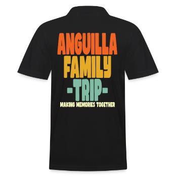 Anguilla Family Trip Urlaub - Männer Poloshirt - Schwarz - Hinten - Kai (181cm)