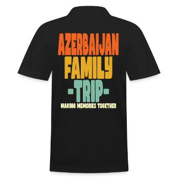 Azerbaijan Family Trip Urlaub - Männer Poloshirt - Schwarz - Hinten - Kai (181cm)