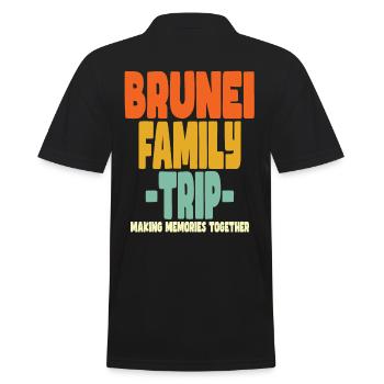 Brunei Family Trip Urlaub - Männer Poloshirt - Schwarz - Hinten - Kai (181cm)