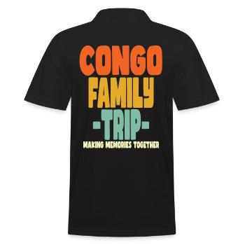 Congo Family Trip Urlaub - Männer Poloshirt - Schwarz - Hinten - Kai (181cm)