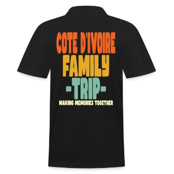 Côte d’Ivoire Vacances en Famille - Polo Homme - noir - Dos - Kai (181cm)