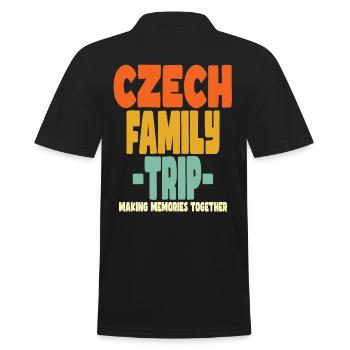 Czech Family Trip Urlaub - Männer Poloshirt - Schwarz - Hinten - Kai (181cm)