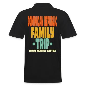 Dominican Republic Family Trip Urlaub - Männer Poloshirt - Schwarz - Hinten - Kai (181cm)
