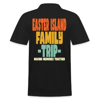 Easter Island Family Trip Vacations - Men's Polo Shirt - black - Back - Kai (181cm)