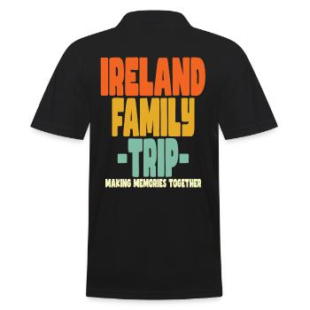 Ireland Family Trip Holidays - Men's Polo Shirt - black - Back - Kai (181cm)