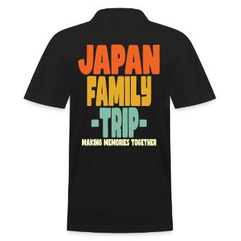 Vacances en famille au Japon - Polo Homme - noir - Dos - Kai (181cm)