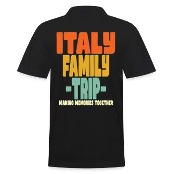 Italie Vacances en famille - Polo Homme - noir - Dos - Kai (181cm)