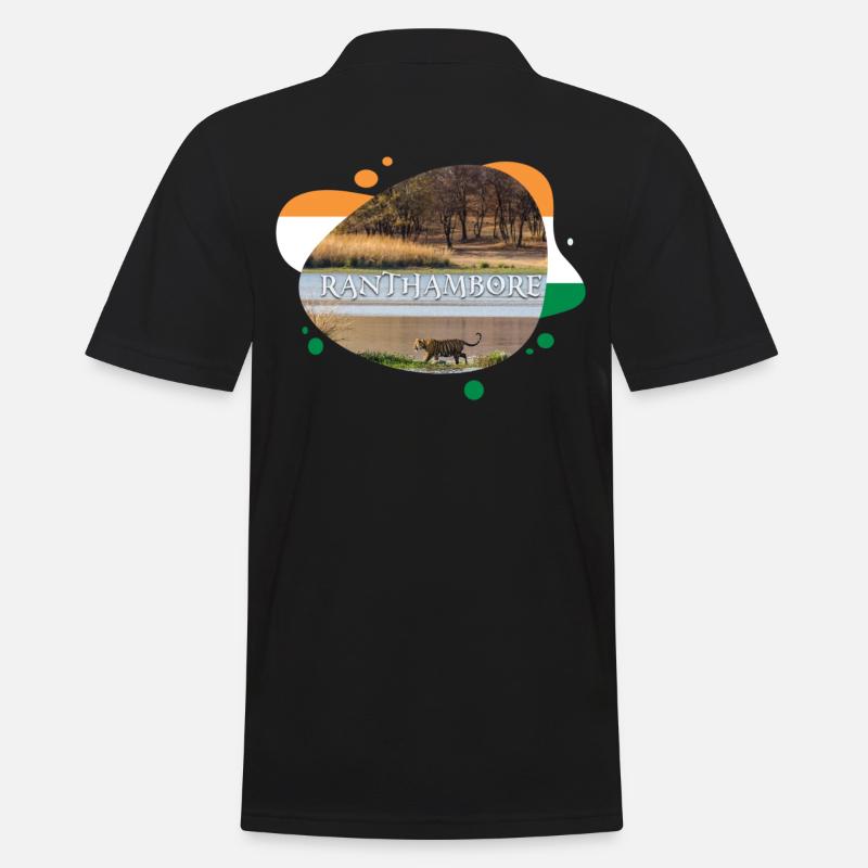 Ranthambore Indien Souvenir - Männer Poloshirt - Schwarz