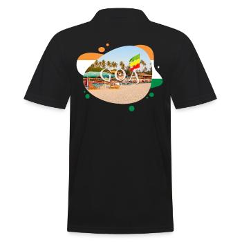 Goa Indien Souvenir - Männer Poloshirt - Schwarz - Hinten - Kai (181cm)
