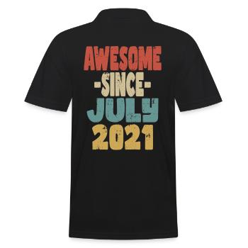 2021 Juillet Anniversaire Rétro - Polo Homme - noir - Dos - Kai (181cm)