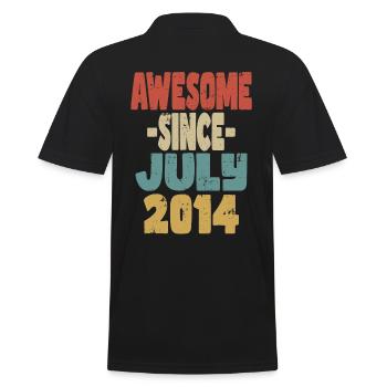 2014 Juillet Anniversaire Rétro - Polo Homme - noir - Dos - Kai (181cm)