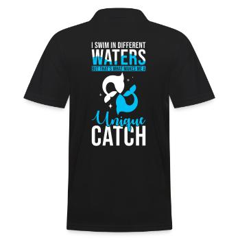 Fische Sternzeichen Astrologie Horoskop - Männer Poloshirt - Schwarz - Hinten - Kai (181cm)