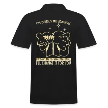 Horoscope astrologique du signe du zodiaque Gémeaux - Polo Homme - noir - Dos - Kai (181cm)